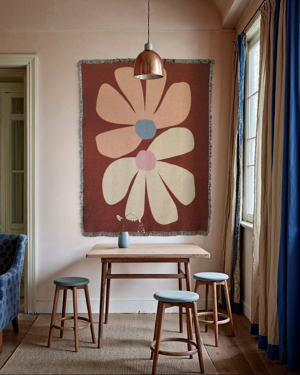 Wandkleed Retro Roots Burgundy