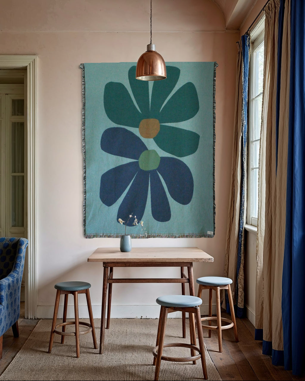 Wandkleed Retro Roots Burgundy