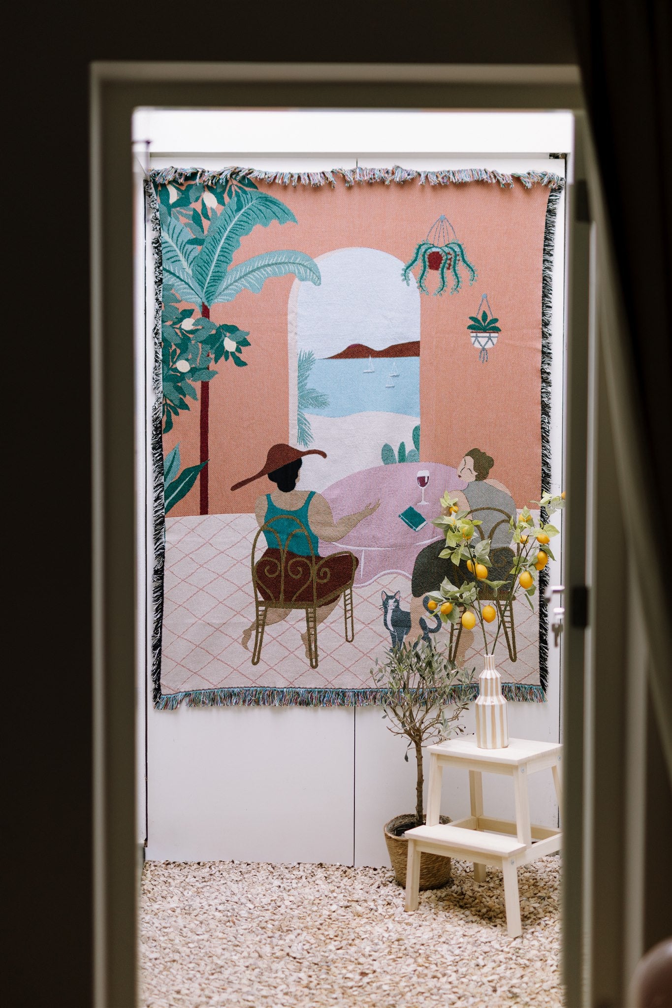 Wandkleed Palm Breeze Brunch