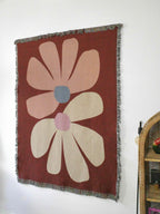 Wandkleed Retro Roots Burgundy